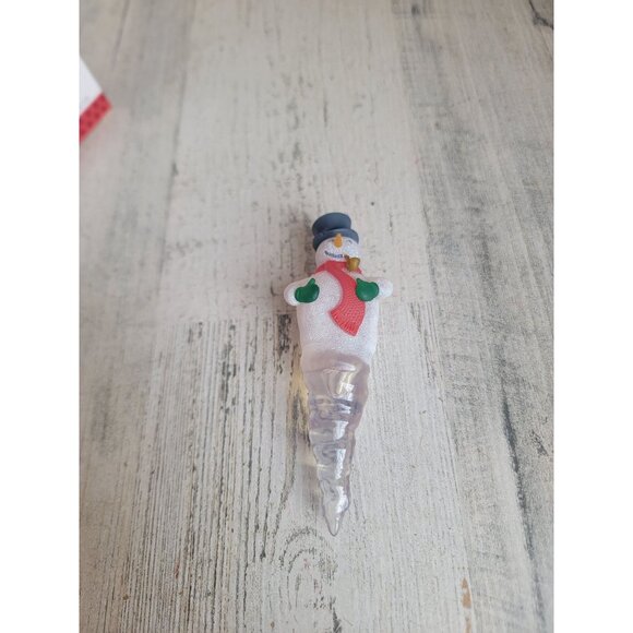 Hallmark cool icicles snowman ornament Xmas - Picture 2 of 5